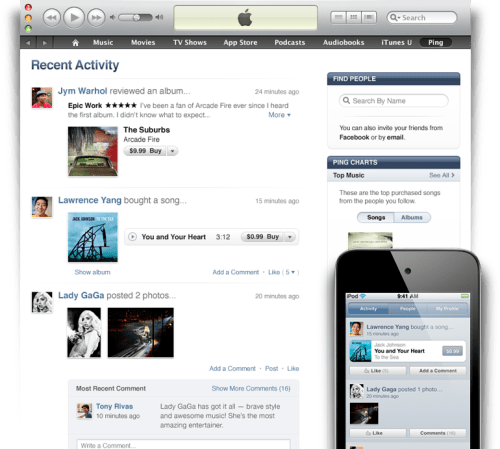 Apple Introduces iTunes 10 With Ping Social Music Network