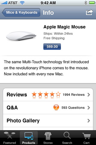 Apple Store App Updated With iOS 4, Retina Display Support