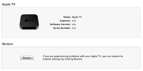 You Can Restore Your Apple TV 2 in iTunes Just Like the iPhone!