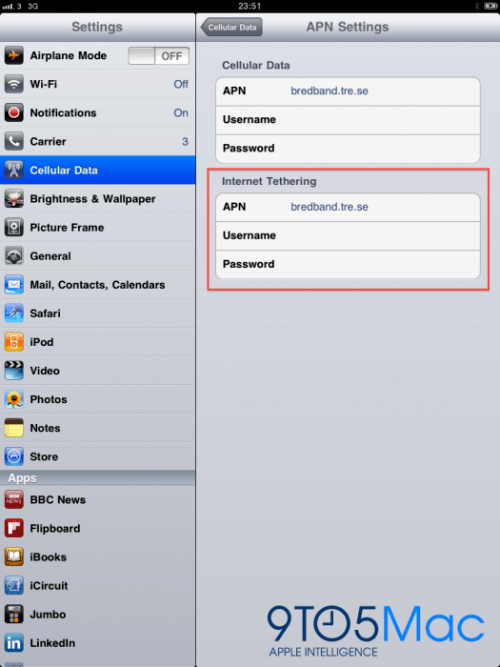 iOS 4.2 Beta 2 Adds Tethering Settings to iPad