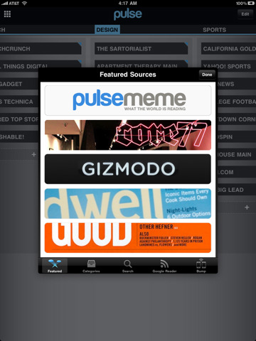 Pulse 2.0 News Reader Now Available for iPad