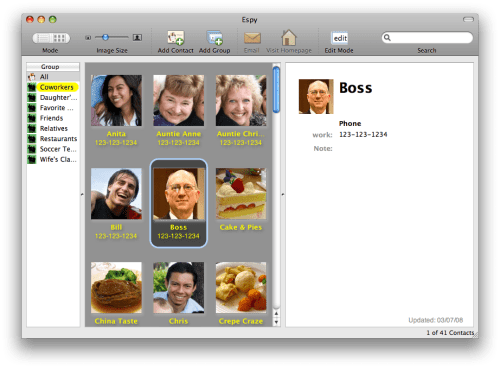 Espy 1.0 Adds Pictures to Address Book