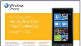 Microsoft and AT&T to Hold Windows Phone 7 Launch Event on October 11th