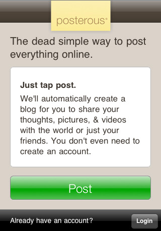 Posterous Releases an App for the iPhone