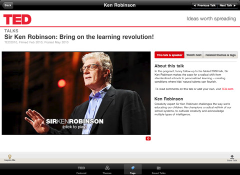 TED Releases an App for the iPad
