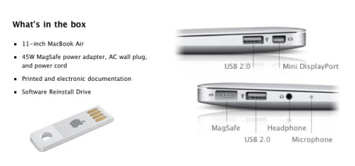 New MacBook Air Includes a USB Software Reinstall Drive