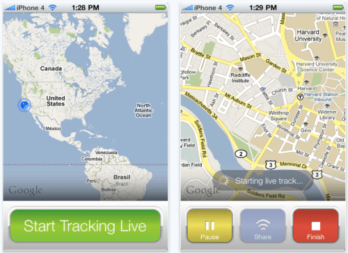 Position Tracking App for iPhone and iPod touch