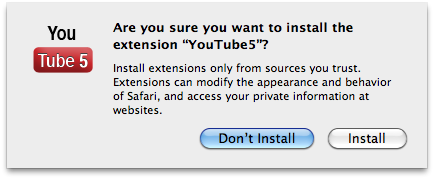 Safari Extension Converts All YouTube Videos to HTML5