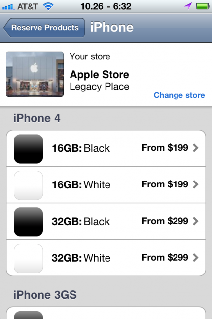 White iPhone 4 is Available to Reserve in Updated Apple Store App