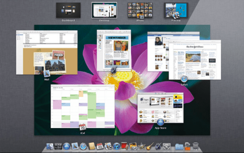 Mac OS X &#039;Lion&#039; Mission Control [3D Redesign]