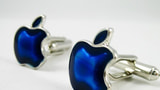 Mens Mac Blue Apple Design Cufflinks