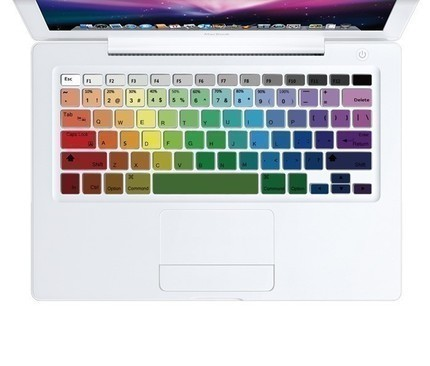 Calcomania Teclado Arcoiris para Macbook