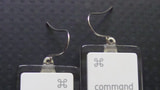 White Macbook Command Key Earrings