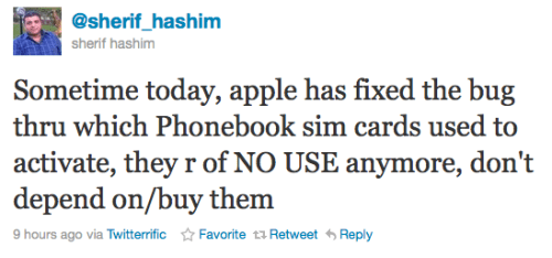 Apple bloquea la activación a travéz de ONE SIM
