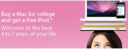 Buy a Mac for College and Get an iPod touch Free