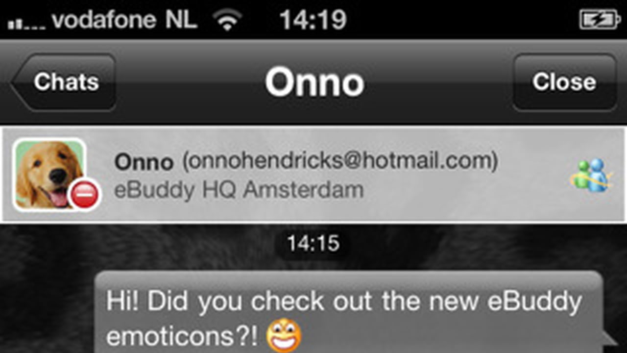 téléchargement du chat Facebook ebuddy