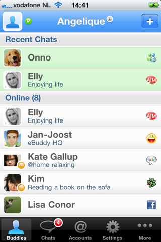 eBuddy Messenger Gets Redesigned Buddy List