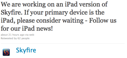 Skyfire Will Also Release a Web Browser for the iPad