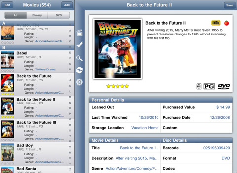 iCollect Movies HD For iPad Released