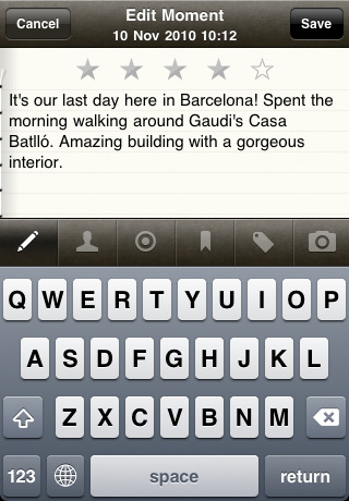 Momento Diary/Journal for iPhone Gets Major Update