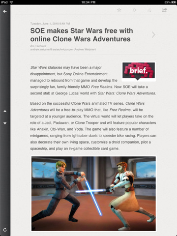 Reeder for iPad Adds iOS 4.2, Facebook Support