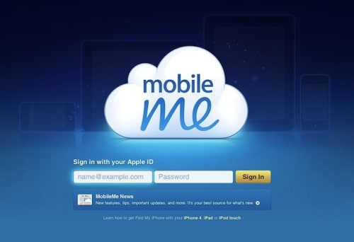 New MobileMe Login Page [Screenshots]