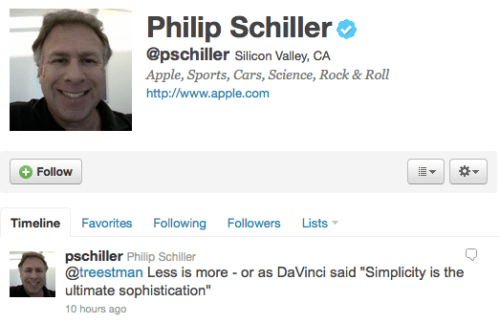Phil Schiller&#039;s Twitter Account verifiziert