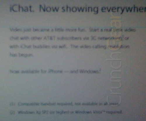 Apple to Launch iChat for Windows on Monday?