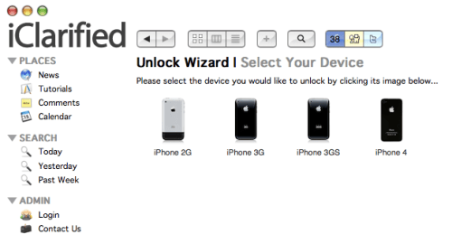 i Assistente alla ricerca per l’Unlock ed il Jailbreak iClarified aggiornato per