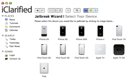 i Assistente alla ricerca per l’Unlock ed il Jailbreak iClarified aggiornato per