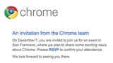Google Announces Special Chrome Event on December 7th