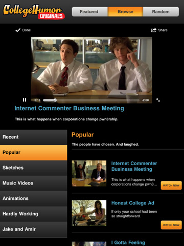 CollegeHumor Launches an App for the iPad