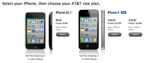Apple fait tomber les prix de l&#039;iPhone 3GS de 8Go à 49$