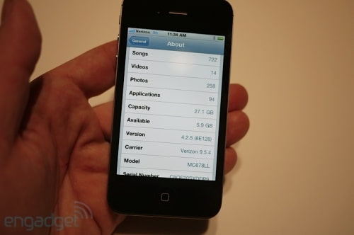 Verizon iPhone Runs iOS 4.2.5 With Personal Hotspot Built Into Settings.app