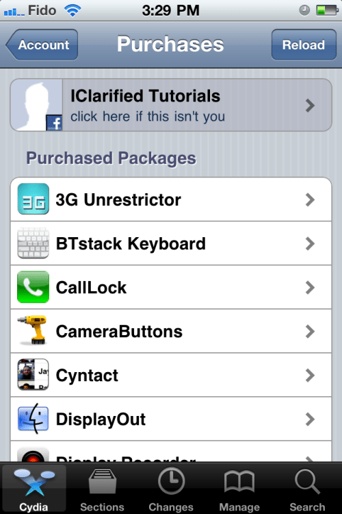 Cydia Adds New &#039;Manage Account&#039; Feature