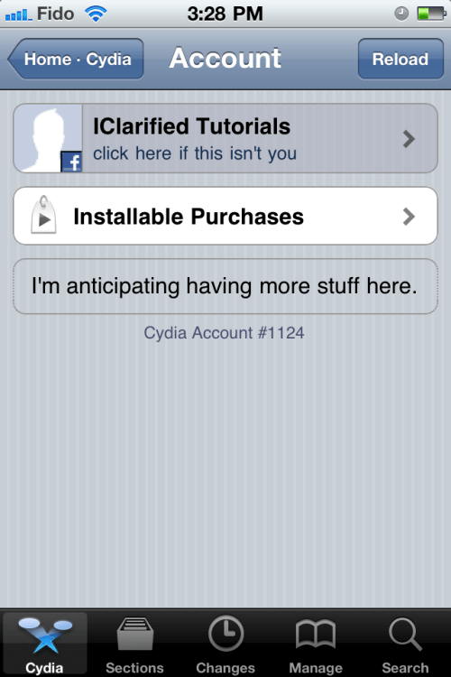 Cydia Adds New &#039;Manage Account&#039; Feature