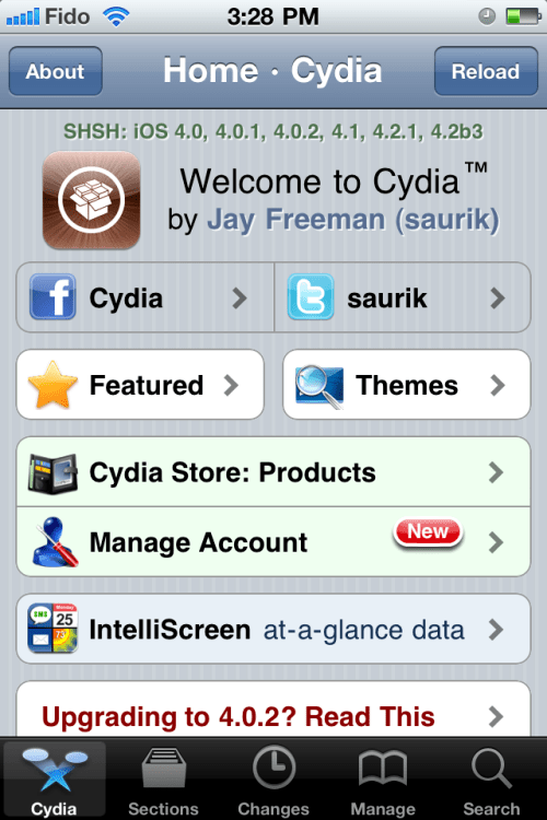 Cydia Adds New &#039;Manage Account&#039; Feature