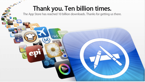 ۱۰ میلیاردمین دانلود از App Store صورت گرفت !