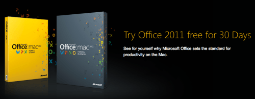 Microsoft Offers 30 Day Trial of Office for Mac 2011