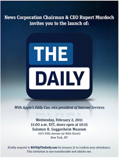 Apple and News Corp Send Out Invitations to Press Event