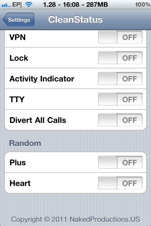 CleanStatus Lets You Hide Your Status Bar Icons CleanStatus Lets You Hide Your Status Bar Icons