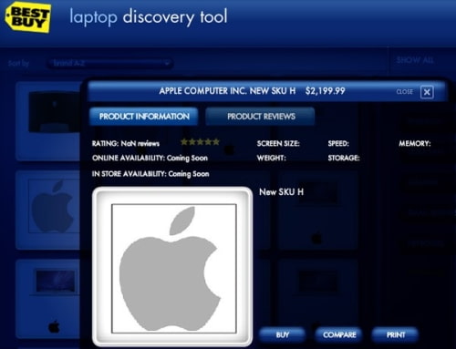Best Buy Laptop Discovery Tool Lists New Apple SKUs