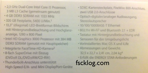 MacBook Pro Box Photo Leaks Specs, New Thunderbolt Port!
