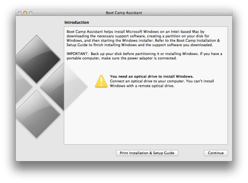bootcamp disc error windows xp