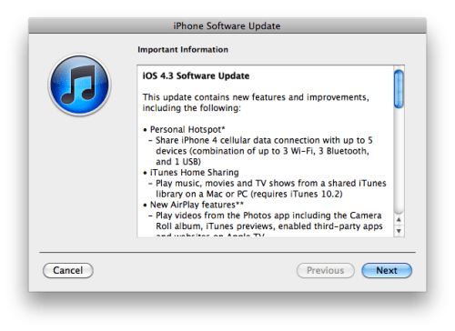 Apple Releases iOS 4.3 for iPhone, iPad, iPod Touch, AppleTV