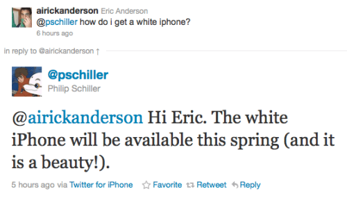 Phil Schiller Confirms White iPhone Available This Spring