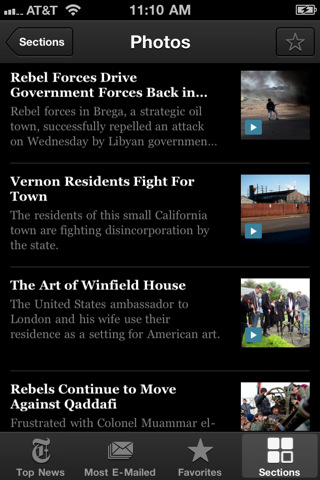 NYTimes App Gets Expanded Content, New Favorites Section