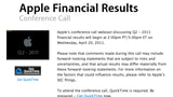 Apple Q2 FY11 Earnings Release Scheduled for April 20th