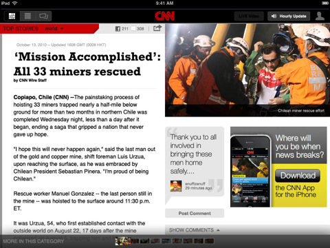 CNN App for iPad Adds AirPlay Support