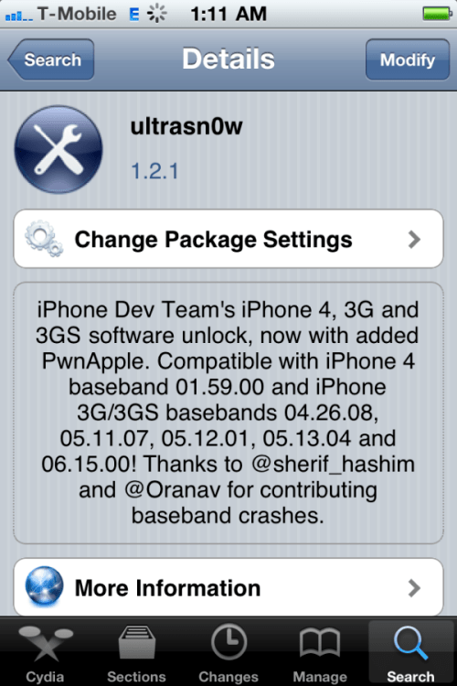 UltraSn0w Update für iOS 4.3.1 vorgesehene Herausgabe: Heute